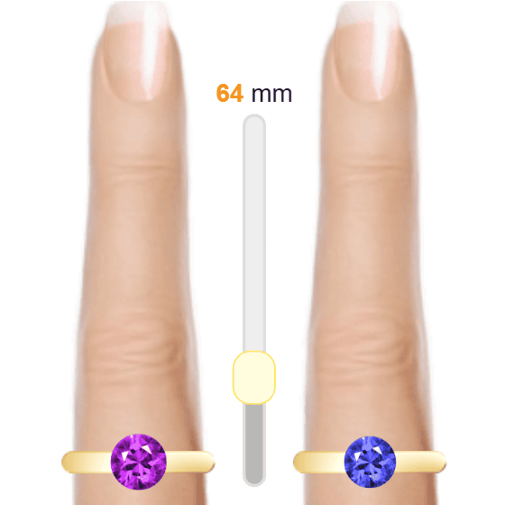 Violet 1ct round-cut Amethyst vs Blue 1ct round-cut Tanzanite