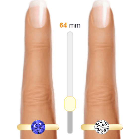 Blue 1ct round-cut Tanzanite vs White 1ct round-cut Diamond