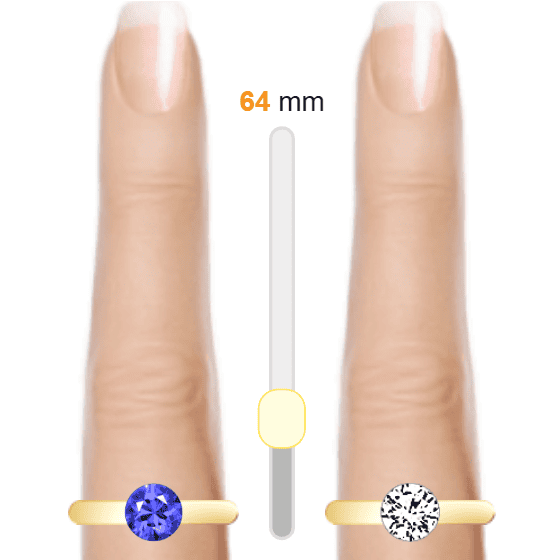 Blue 1ct round-cut Tanzanite vs White 1ct round-cut Diamond
