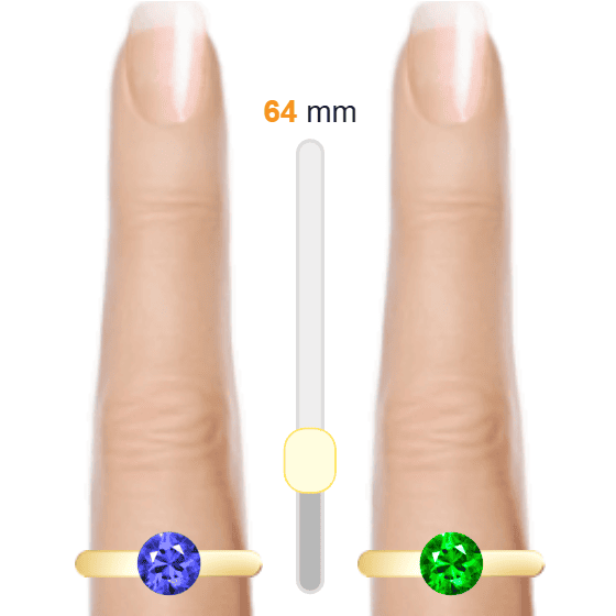 Blue 1ct round-cut Tanzanite vs Green 1ct round-cut Emerald