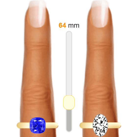 Blue 2ct cushion-cut Sapphire vs White 2ct oval-cut Diamond
