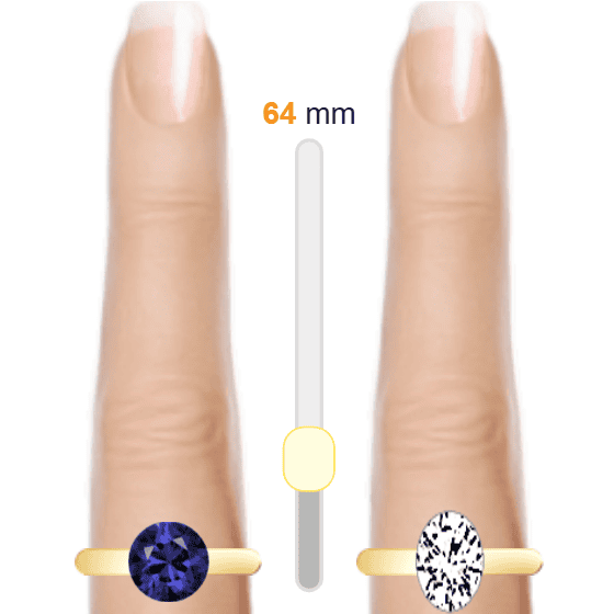 Dark Blue 2ct round-cut Tanzanite vs White 2ct oval-cut Diamond