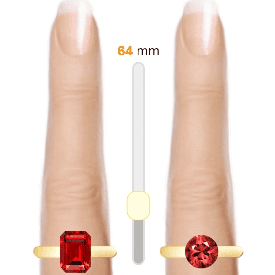 Red 3ct emerald-cut Ruby vs Red 2ct round-cut Ruby