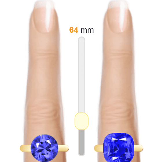 Blue 5.55ct round-cut Sapphire vs Blue 9ct cushion-cut Sapphire