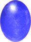 Actual size of 2ct Sapphire (cabochon cut, 8.63&times;5.75mm, Blue color)