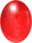 Actual size of 0.45ct Ruby (cabochon cut, 5.25&times;3.5mm, Red color)