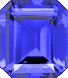 Actual size of 5ct Benitoite (emerald cut, 11.26&times;8.34mm, Blue color)