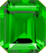 Actual size of 1ct Emerald (emerald cut, 7.28&times;5.39mm, Green color)