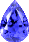 Actual size of 0.56ct Sapphire (pear cut, 7&times;4.5mm, Blue color)