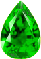 Actual size of 4ct Emerald (pear cut, 15.02&times;9.05mm, Green color)
