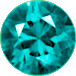 Actual size of 1ct Alexandrite (round cut, 6.14&times;6.14mm, Bluish Green color)