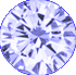 Actual size of 1.5ct Sapphire (round cut, 6.84&times;6.84mm, Light Blue color)