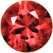 Actual size of 1.35ct Spinel (round cut, 6.84&times;6.84mm, Red color)